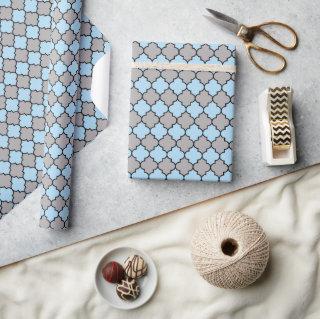 Blue Trellis, Quatrefoil, Moroccan Lattice