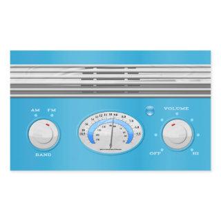 Blue Vintage Radio Rectangular Sticker