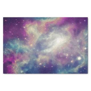 Blue Violet Teal Cosmic Nebula Milky Way Tissue Paper