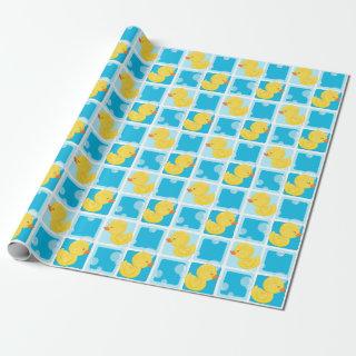 Blue Watercolor Rubber Ducky Party