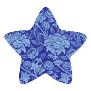 Blue Wey by William Morris Star Sticker