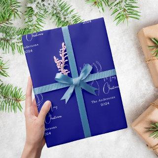 Blue white abstract reindeer modern Christmas