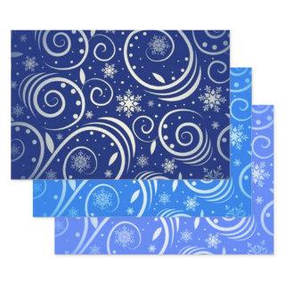 Blue & White Arctic Swirl  Sheets