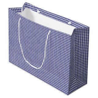 Blue-White Gingham-GIFT BAG L