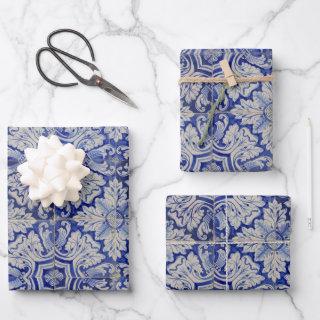 Blue & White Mediterranean Vintage Floral Pattern   Sheets