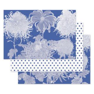 Blue White Vintage Chinoiserie Floral Pattern  Sheets
