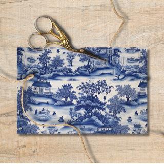 Blue Willow Decoupage Paper