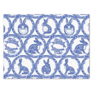 Blue Willow Rabbit Whimsical Isle of Rabbits Wrapp Tissue Paper