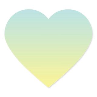 Blue & Yellow Ombre Heart Sticker