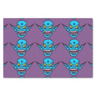 blue zombie troll demon tissue paper