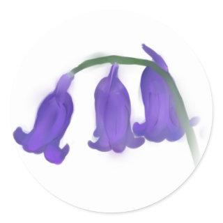 Bluebell Flower Round Sticker