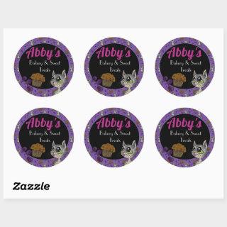 Blueberry Muffin Bloop Cat Custom Bakery  Classic Round Sticker