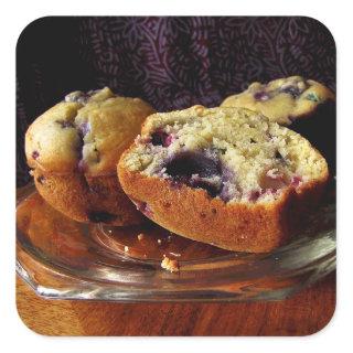 Blueberry Muffins Square Sticker