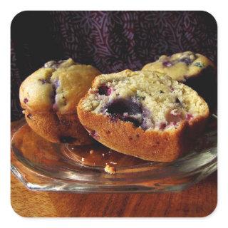 Blueberry Muffins Square Sticker