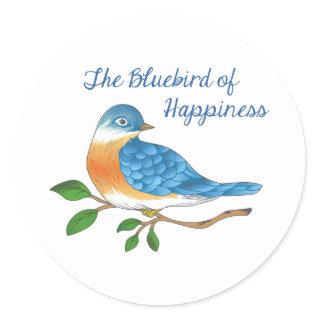 BLUEBIRD OF HAPPINESS CLASSIC ROUND STICKER