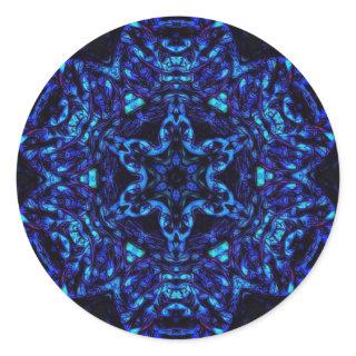 Blued Up Classic Round Sticker