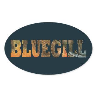 Bluegill Fishing Oval Sticker