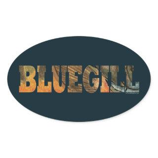 Bluegill Fishing Oval Sticker