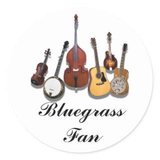 BLUEGRASS FAN-STICKER CLASSIC ROUND STICKER