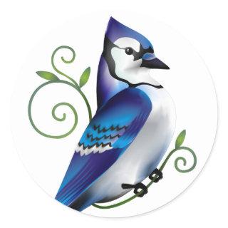 Bluejay Day Classic Round Sticker