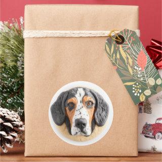 Bluetick Coonhound Dog 3D Inspired Classic Round Sticker