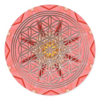 Blume des Lebens Classic Round Sticker