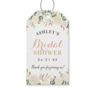 Blush Gold and Green Floral Wedding Bridal Shower Gift Tags