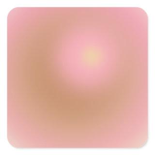 Blush Pink And Brown Gradient Square Sticker