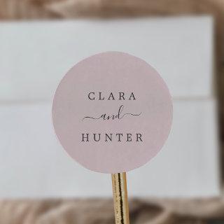 Blush Pink and Charcoal Wedding Envelope Seals