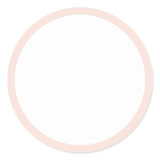 Blush Pink Blank Classic Round Sticker