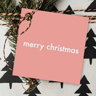 Blush Pink Christmas | Minimalist Clean Simple Favor Tags