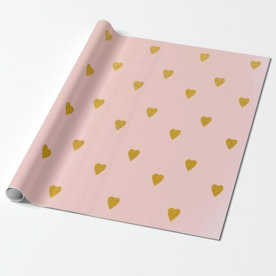 Blush Pink & Cute Gold Hearts Birthday Party