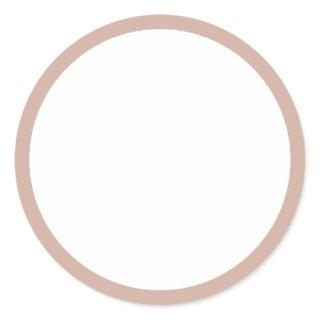 Blush Pink D2AFA1 Blank Classic Round Sticker