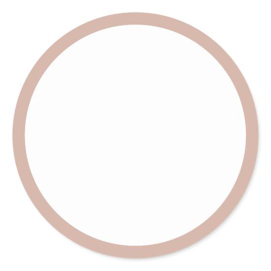 Blush Pink D2AFA1 Blank Classic Round Sticker
