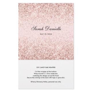 Blush Pink Glitter Confetti Candy Bar Wrapper