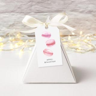 Blush Pink Macarons Thank You Gift Tags