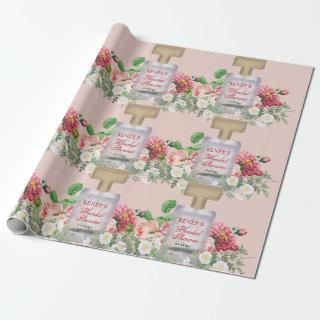 Blush Pink Perfume Bottle Floral Bridal Shower