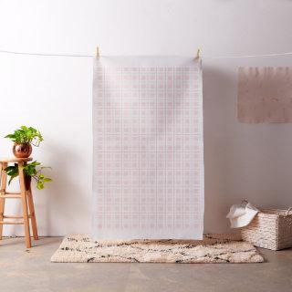 Blush Pink Plaid Pattern Fabric
