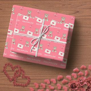 Blush Pink with Bear, Hearts, and Custom Message