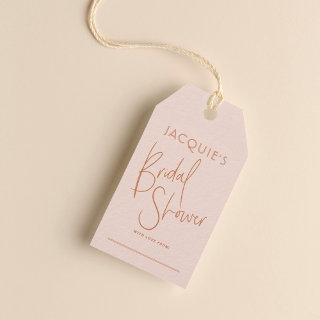 Blush & Terracotta Bridal Shower Gift Tag