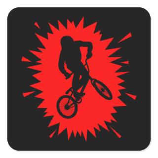 Bmx Cycling Funny Saying Bike Slogan Biker Gift Square Sticker