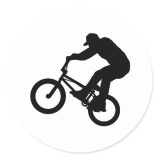BMX Rider Classic Round Sticker