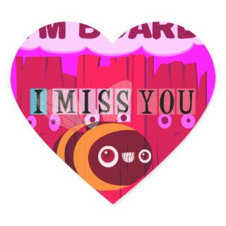 Board Bee Art Print Heart Sticker
