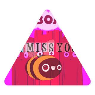 Board Bee Art Print Triangle Sticker