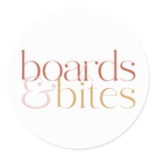 Boards and Bites Sticker - White