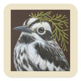 Bob the black and white warbler stickers