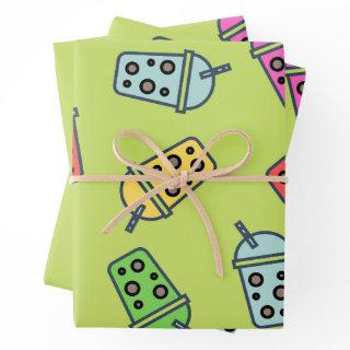 Boba Bubble Tea Pattern  Sheets