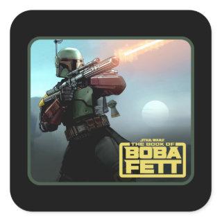 Boba Fett Blaster Rifle Graphic Square Sticker
