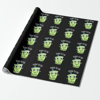 Boba Teeth Funny Boba Tea Pun Dark BG
