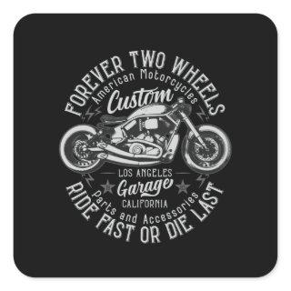 Bobber Motorcycles Square Sticker